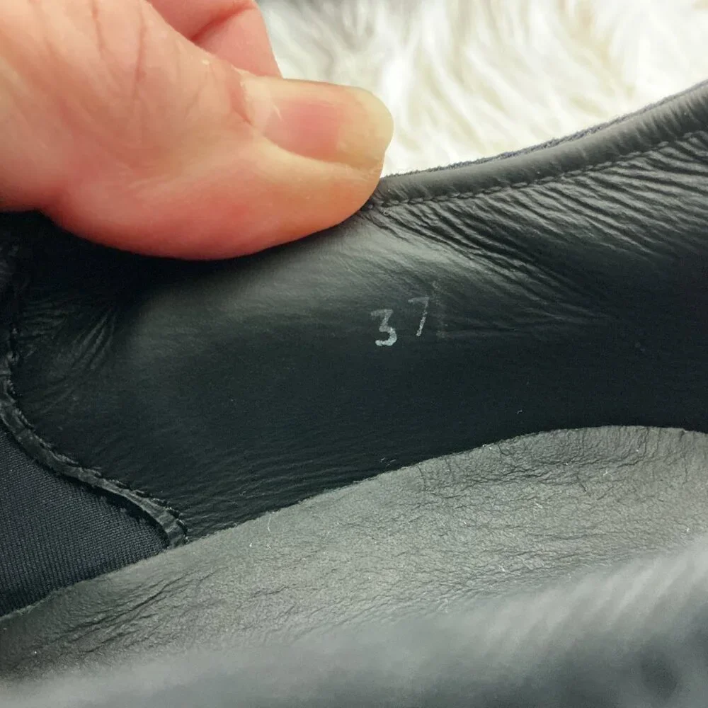 IRI NYC Wes Neoprene Black‎ Wavy Platform Low Top Sneakers 37 US 7